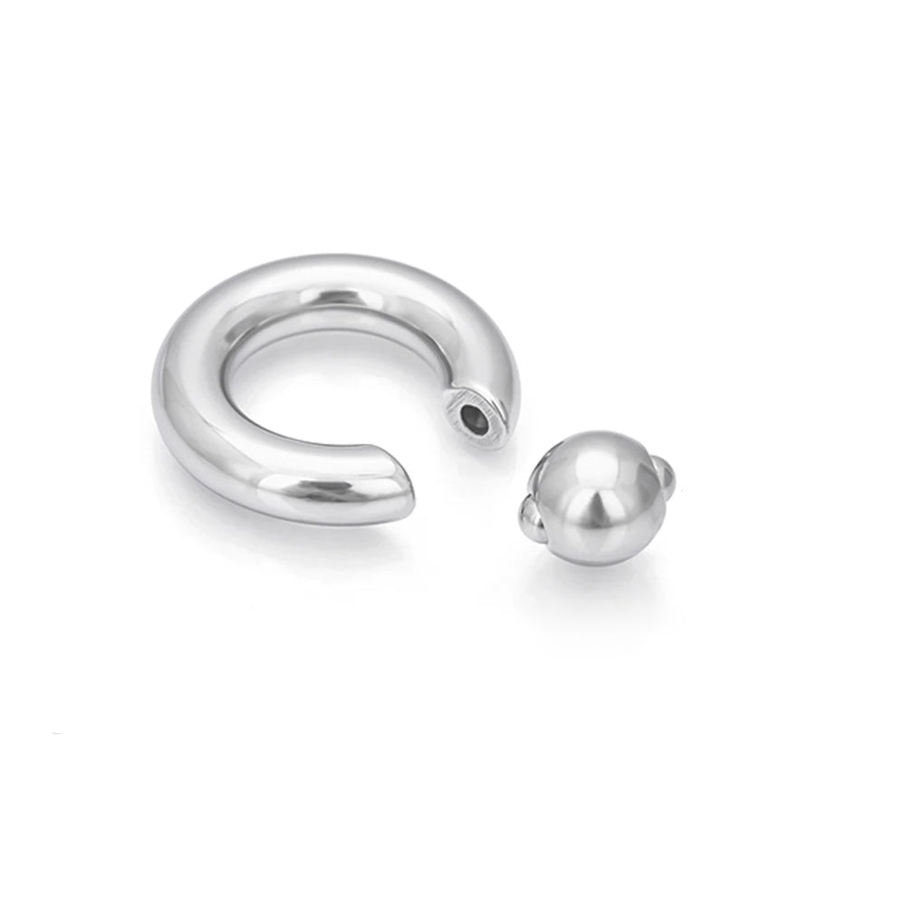Large gauge earring septum piercing nose piercing titanium captive bead ring 4G 6G 8G Ashley Piercing Jewelry