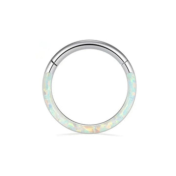 Anello daith opale anello clicker in titanio 16G 6mm 8mm opale blu opale di fuoco