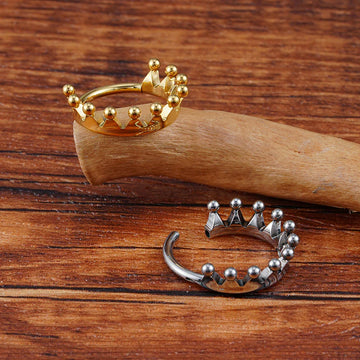 Crown piercing crown helix earring ASTM F136 titanium conch earlobe snug piercing