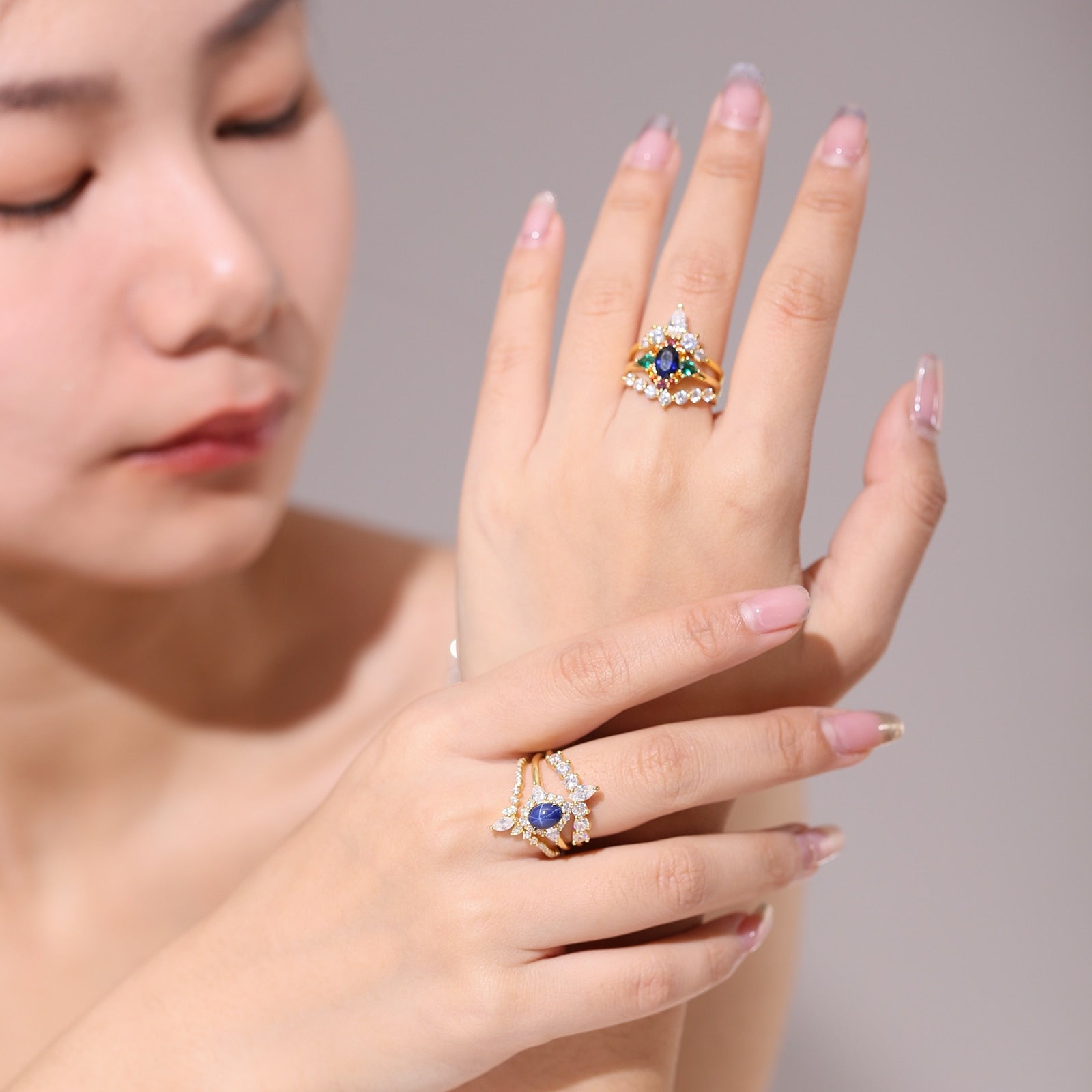 Penelope Blue Sapphire Ring - Bespoke Engagement Ring