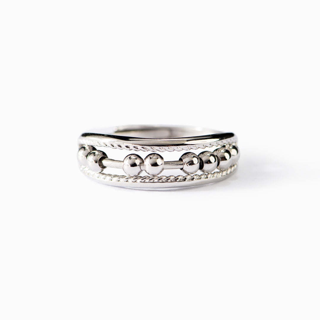Anxiety relief ring with beads Rosery Poetry