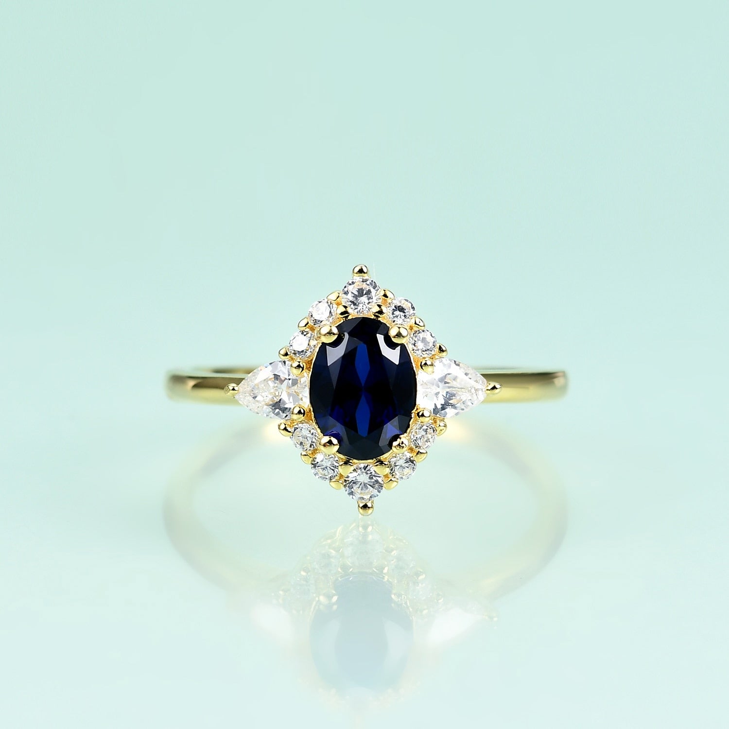 Gold tanzanite ring with diamonds blue tanzanite ring sterling silver Rosery Poetry
