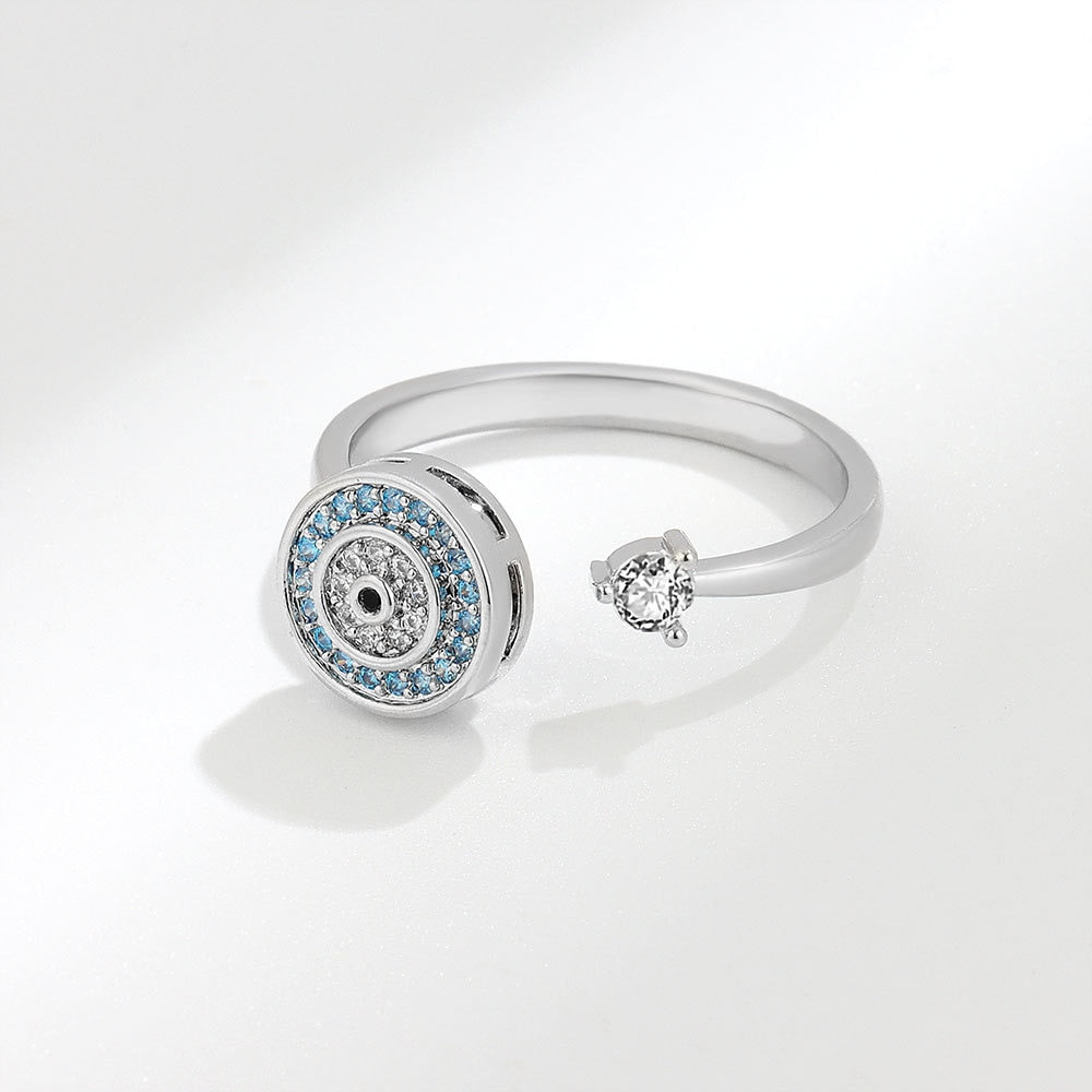 Worry ring with a Turkish evil eye Rosery Poetry