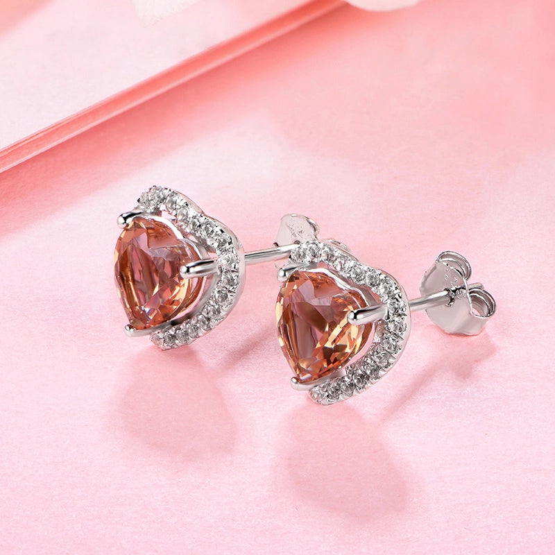 Zultanite earrings heart shape color change Rosery Poetry