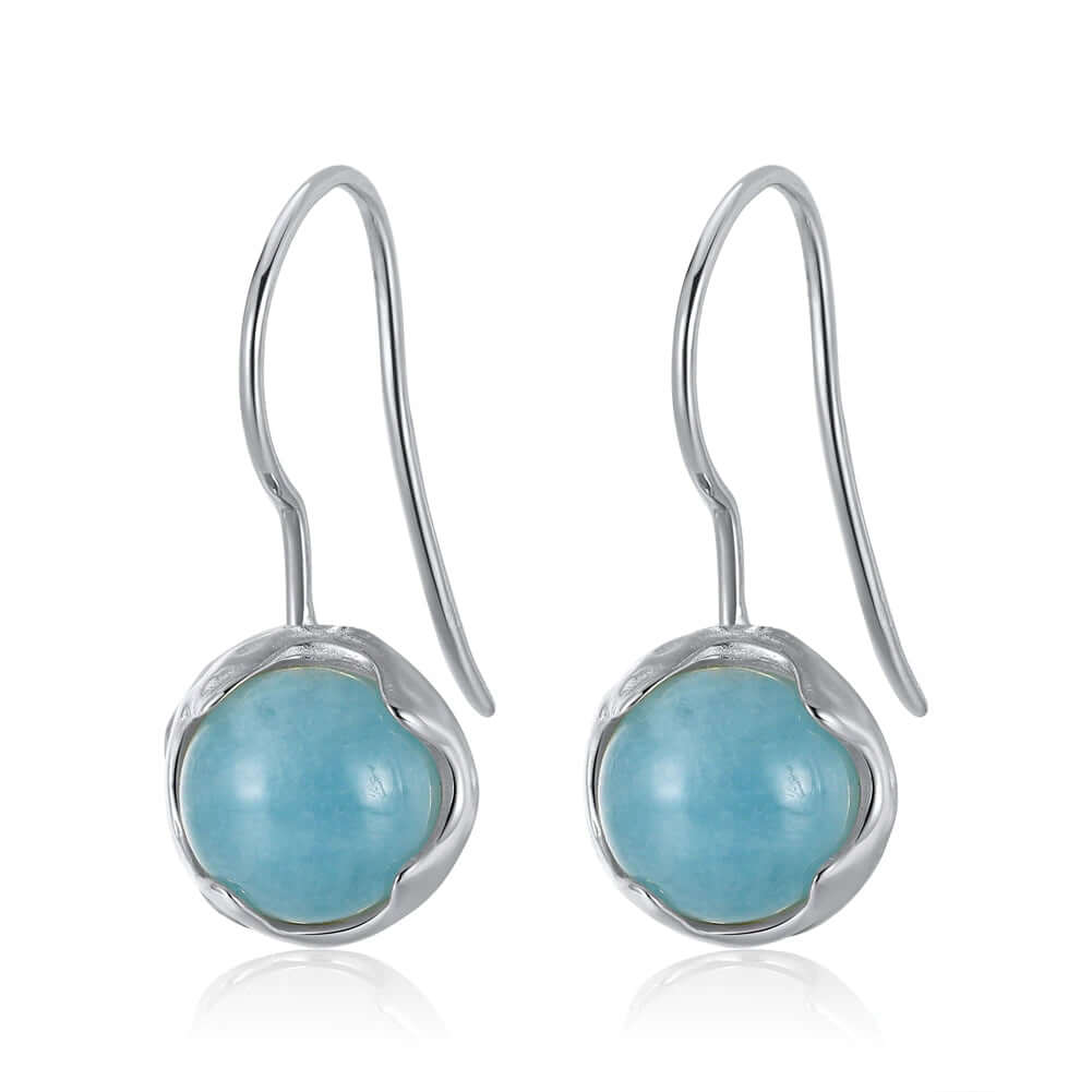 Aquamarine earrings round thejoue