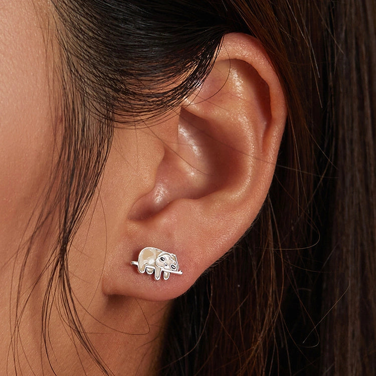 Sloth earrings cute silver DejaChic