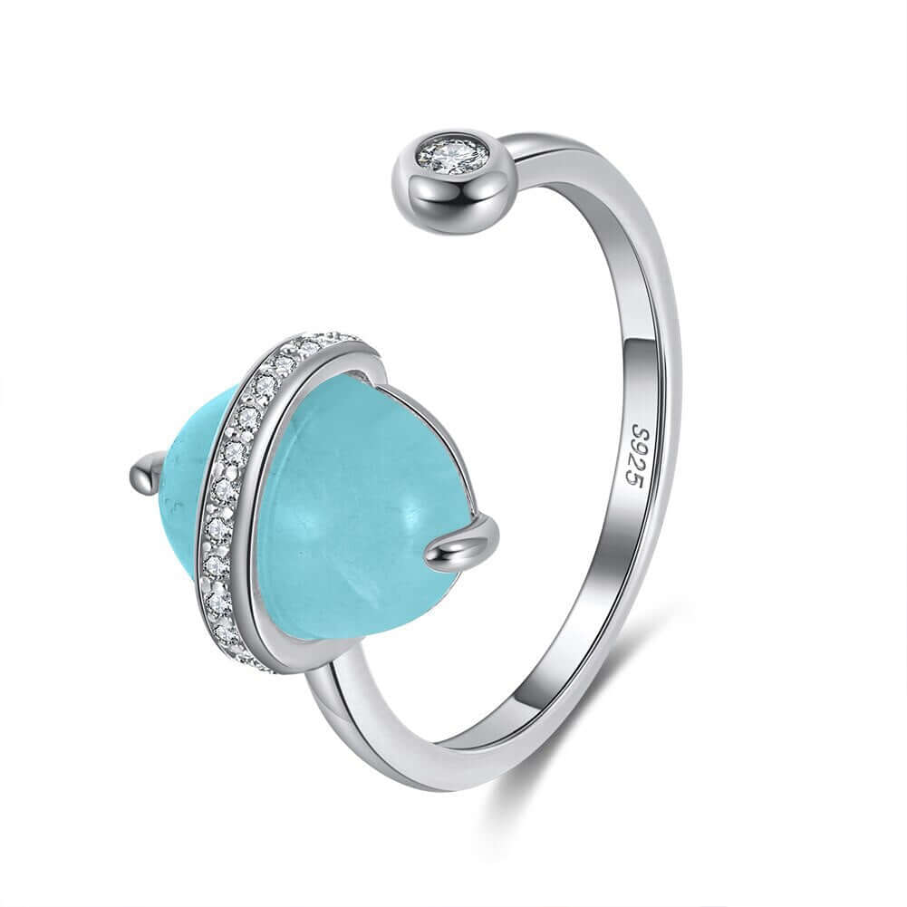 Oval shaped aquamarine ring thejoue